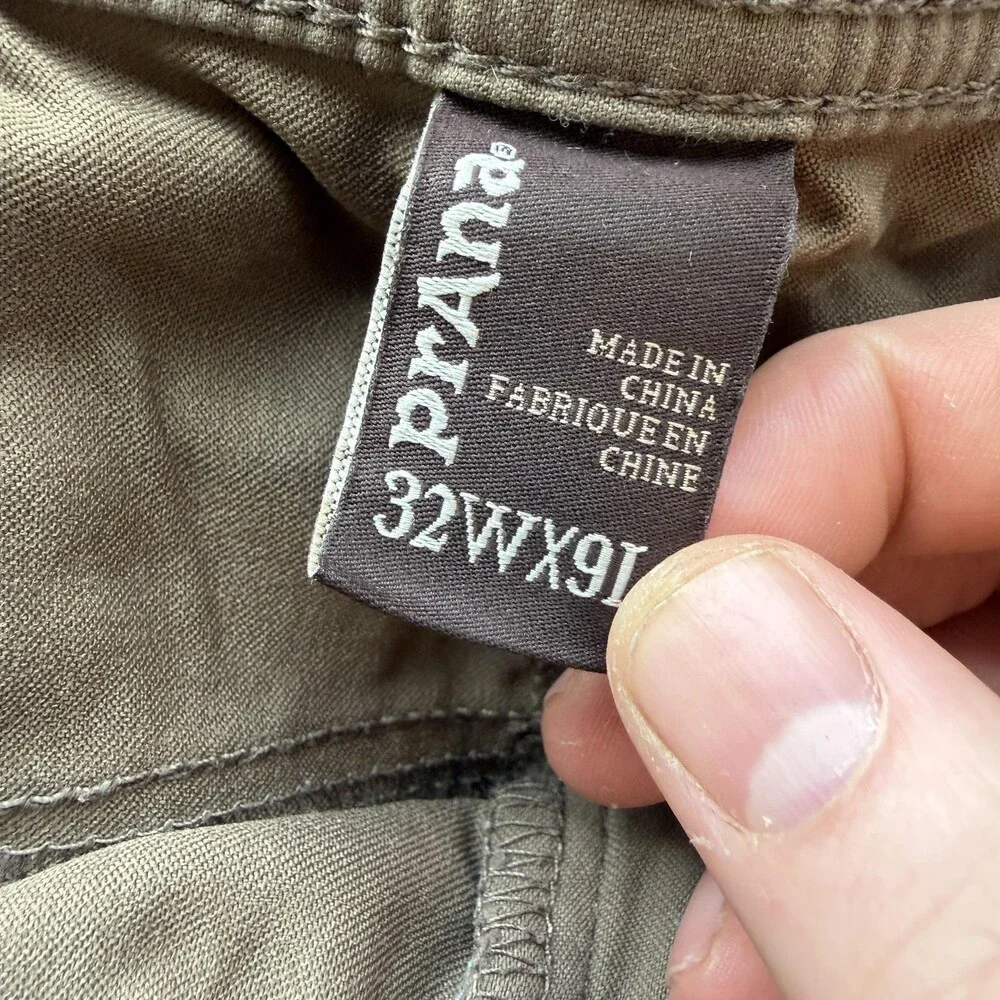 PrAna Shorts Mens FIT 34 Beige Chino 5 Pocket Flat Front Casual Outdoor 9 Inseam